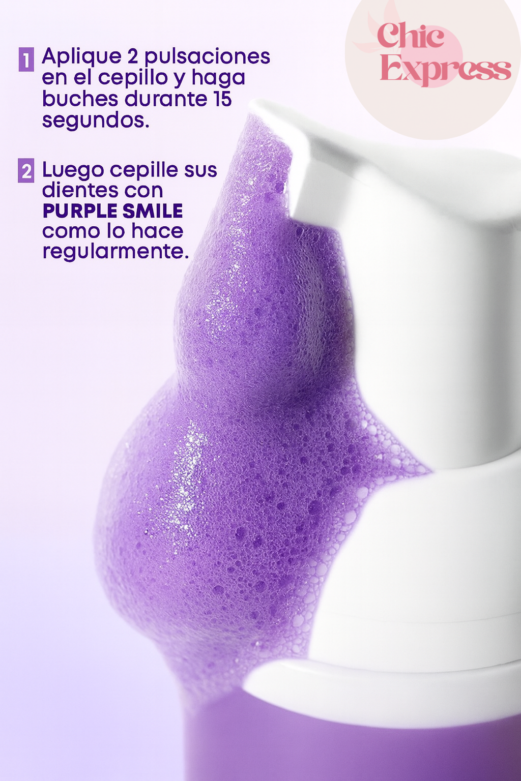 Espuma Blanqueadora Dental PURPLE SMILE