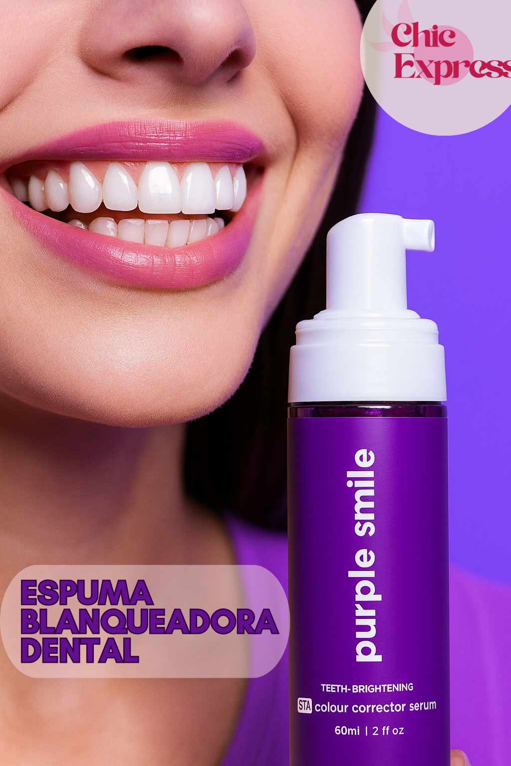 Espuma Blanqueadora Dental PURPLE SMILE