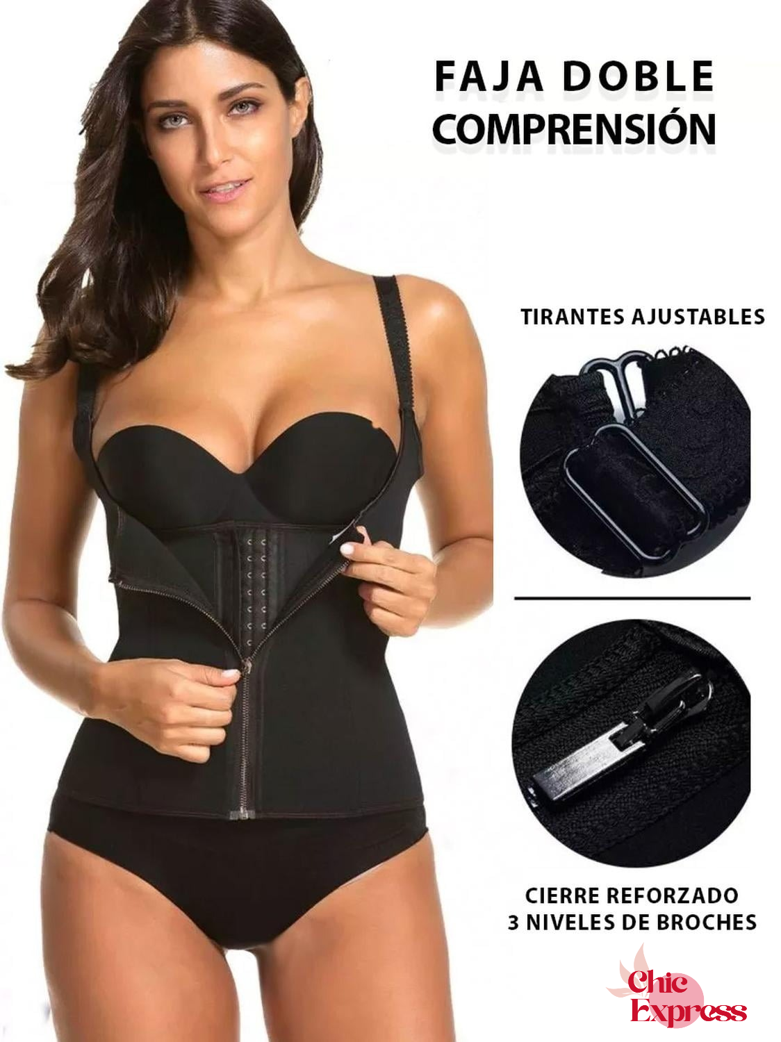 Faja Con Broches Y Cierre Doble Presion